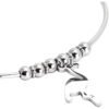 Bracciale Rigido Donna Mya Boccadamo In Acciaio Rodiato E Charm A Fenicottero 1 Verre Gioielli - l'istituzione del gioiello