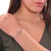 Bracciale Rigido Donna Mya Boccadamo In Acciaio Rodiato E Charm A Fenicottero 2 Verre Gioielli - l'istituzione del gioiello