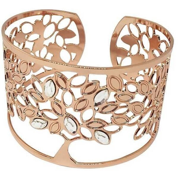 Bracciale Rigido Donna Boccadamo Jewels In Bronzo Rosato E Cristalli