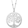 Collana Donna Boccadamo Jewels In Bronzo Rodiato Con Pendente A Albero Della Vita