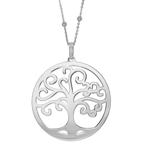 Collana Donna Boccadamo Jewels In Bronzo Rodiato Con Pendente A Albero Della Vita 3 - Verre Gioielli Collana Donna Boccadamo Jewels In Bronzo Rodiato Con Pendente A Albero Della Vita