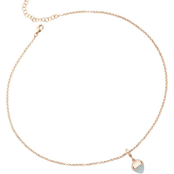 Collana Donna Boccadamo In Bronzo Rosato Con Pendente In Cristallo Triangolare 3 - Verre Gioielli Collana Donna Boccadamo In Bronzo Rosato Con Pendente In Cristallo Triangolare