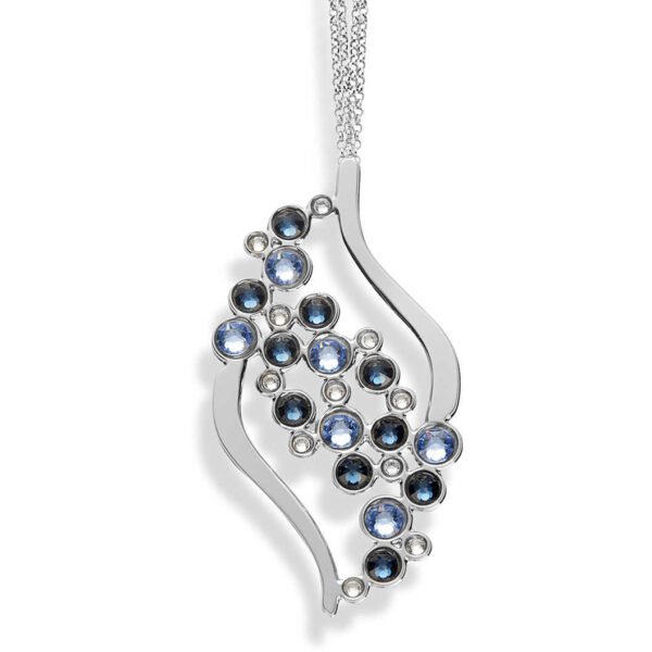 Collana Donna Boccadamo In Bronzo Rodiato Con Pendente A Foglia E Swarovski