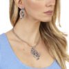 Collana Donna Boccadamo In Bronzo Rodiato Con Pendente A Foglia E Swarovski 1 Verre Gioielli - l'istituzione del gioiello
