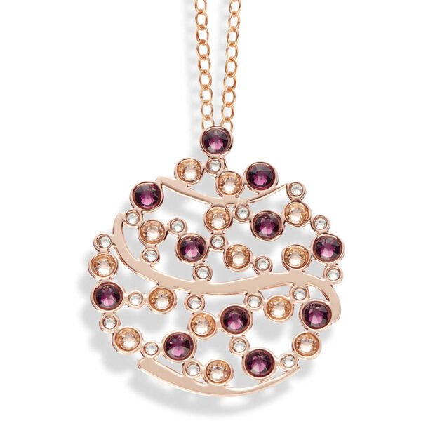 Collana Donna Boccadamo Jewels In Bronzo Rosato Con Decoro Pendente E Swarovski 3 - Verre Gioielli Collana Donna Boccadamo Jewels In Bronzo Rosato Con Decoro Pendente E Swarovski