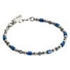 Bracciale Uomo Boccadamo Man In Acciaio Rodiato E Ceramica Blu 1 - Verre Gioielli Bracciale Uomo Boccadamo Man In Acciaio Rodiato E Ceramica Blu