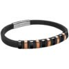 Bracciale Uomo Boccadamo Man In Caucciù Con Inserti In Acciaio E Pvd Multicolore 1 - Verre Gioielli Bracciale Uomo Boccadamo Man In Caucciù Con Inserti In Acciaio E Pvd Multicolore