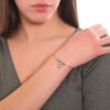 Bracciale Rigido Donna Mya Boccadamo In Acciaio Rodiato E Charm A Orsetto 2 Verre Gioielli - l'istituzione del gioiello