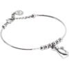 Bracciale Rigido Donna Mya Boccadamo In Acciaio Rodiato E Charm A Gatto