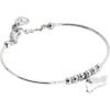Bracciale Rigido Donna Mya Boccadamo In Acciaio Rodiato E Charm A Tartaruga