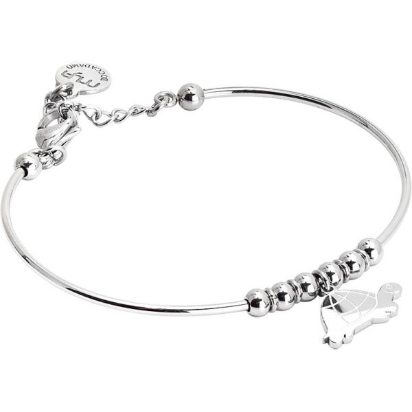 Bracciale Rigido Donna Mya Boccadamo In Acciaio Rodiato E Charm A Tartaruga 3 - Verre Gioielli Bracciale Rigido Donna Mya Boccadamo In Acciaio Rodiato E Charm A Tartaruga