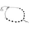 Bracciale Donna Mya Boccadamo In Bronzo Rodiato Con Cristalli Neri E Charm A Cornetto 1 - Verre Gioielli Bracciale Donna Mya Boccadamo In Bronzo Rodiato Con Cristalli Neri E Charm A Cornetto