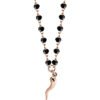 Collana Donna Mya Boccadamo In Bronzo Placcato Oro Rosa Con Cristalli Neri E Charm A Cornetto 1 - Verre Gioielli Collana Donna Mya Boccadamo In Bronzo Placcato Oro Rosa Con Cristalli Neri E Charm A Cornetto
