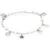 Bracciale Donna Mya Boccadamo In Acciaio Rodiato Con Charm E Perle Bianche