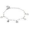 Bracciale Donna Mya Boccadamo In Acciaio Rodiato Con Charm A Stelle E Perle Bianche