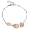 Bracciale Donna Mya Boccadamo In Bronzo Rodiato Con 3 Ciondoli A Albero Della Vita In Oro Rosa E Strass