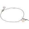 Bracciale Donna Mya Boccadamo In Bronzo Rodiato Con Charm A Cornetto E Quadrifoglio Placcato Oro Rosa