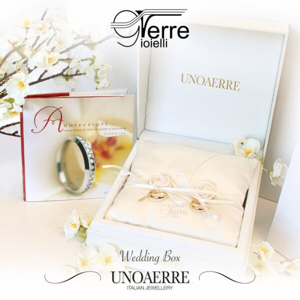 Wedding Box Unoaerre Portafedi Con Cuscino In Seta 3 Verre Gioielli - l'istituzione del gioiello