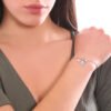 Bracciale Donna Mya Boccadamo In Acciaio Rodiato Con Charm A Gufetto E Mezza Luna Placcata Oro Rosa E Zircone 2 Verre Gioielli - l'istituzione del gioiello
