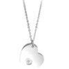 Collana Donna Mya Boccadamo In Acciaio Rodiato Con Pendente A Cuore E Zircone Nero 1 - Verre Gioielli Collana Donna Mya Boccadamo In Acciaio Rodiato Con Pendente A Cuore E Zircone Nero