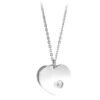 Collana Donna Mya Boccadamo In Acciaio Rodiato Con Pendente A Cuore E Zircone Nero