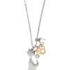 Collana Donna Mya Boccadamo In Acciaio Rodiato Con Charm A Gatto E Zampetta Placcata Oro Rosa 1 - Verre Gioielli Collana Donna Mya Boccadamo In Acciaio Rodiato Con Charm A Gatto E Zampetta Placcata Oro Rosa