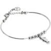 Bracciale Rigido Donna Mya Boccadamo In Acciaio Rodiato E Charm A Cavalluccio Marino