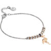 Bracciale Donna Mya Boccadamo In Acciaio Rodiato E Charms A Fenicottero Placcato Oro Rosa