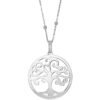 Collana Donna Boccadamo Jewels In Bronzo Rodiato Con Zirconi E Albero Della Vita Pendente