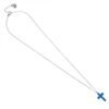 Collana Boccadamo Uomo Man In Acciaio E Pendente A Croce Con Pvd Blu E Zircone Bianco 2 Verre Gioielli - l'istituzione del gioiello