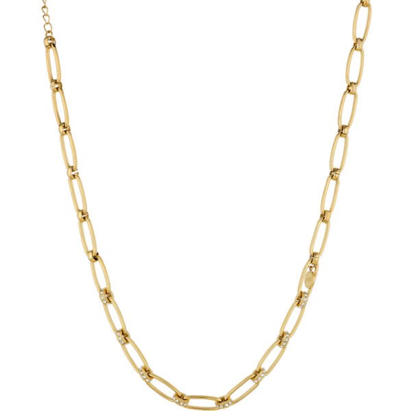Collana Donna Liu Jo In Acciaio Dorato E Cristalli 3 - Verre Gioielli Collana Donna Liu Jo In Acciaio Dorato E Cristalli