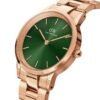 Orologio Daniel Wellington Donna Iconic Link Emerald In Acciaio Rosato 1 Verre Gioielli - l'istituzione del gioiello