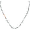 Collana Uomo Maserati In Acciaio E Pvd Rosa Con Cristallo 2 - Verre Gioielli Collana Uomo Maserati In Acciaio E Pvd Rosa Con Cristallo
