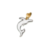 Charm Dodo Mariani Delfino In Argento 925 E Contromaglia in Oro Giallo 9 Kt