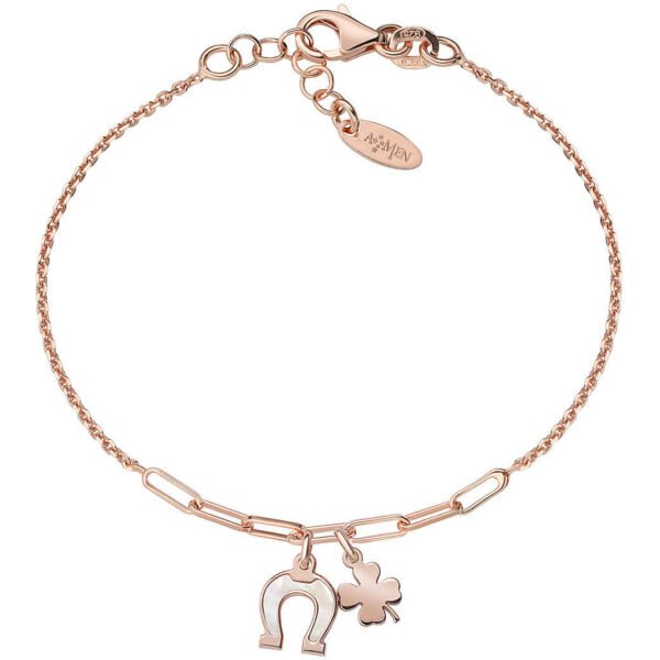 Bracciale Donna Amen In Argento 925 Rosato Portafortuna 3 - Verre Gioielli Bracciale Donna Amen In Argento 925 Rosato Portafortuna 1 Verre Gioielli - l'istituzione del gioiello