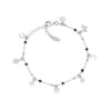 Bracciale Donna Amen In Argento 925 E Smalto Nero Con Ciondoli