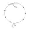 Bracciale Donna Amen In Argento 925 E Zirconi Con Ciondoli A Luna E Stella