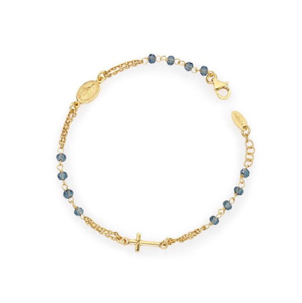 Bracciale Unisex Amen In Argento 925 Con Cristalli E Croce