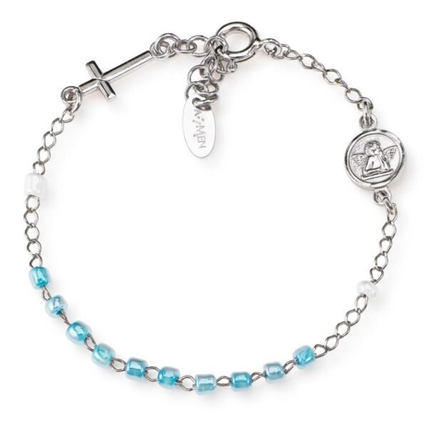 Bracciale Unisex Amen In Argento 925 Con Cristalli E Croce 3 - Verre Gioielli Bracciale Unisex Amen In Argento 925 Con Cristalli E Croce
