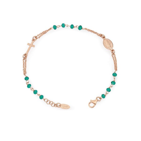 Bracciale Unisex Amen In Argento 925 Con Cristalli E Croce 3 - Verre Gioielli Bracciale Unisex Amen In Argento 925 Con Cristalli E Croce