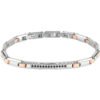 Bracciale Uomo Bliss In Acciaio Con Zirconi Neri 2 - Verre Gioielli Bracciale Uomo Bliss In Acciaio Con Zirconi Neri