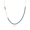 Collana Donna Amen In Argento 925 Dorato Cristalli Blu E Ciondolo A Cuore 2 - Verre Gioielli Collana Donna Amen In Argento 925 Dorato Cristalli Blu E Ciondolo A Cuore
