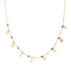 Collana Donna Amen In Argento 925 Dorato Con Cristalli Blu E Multi Charm