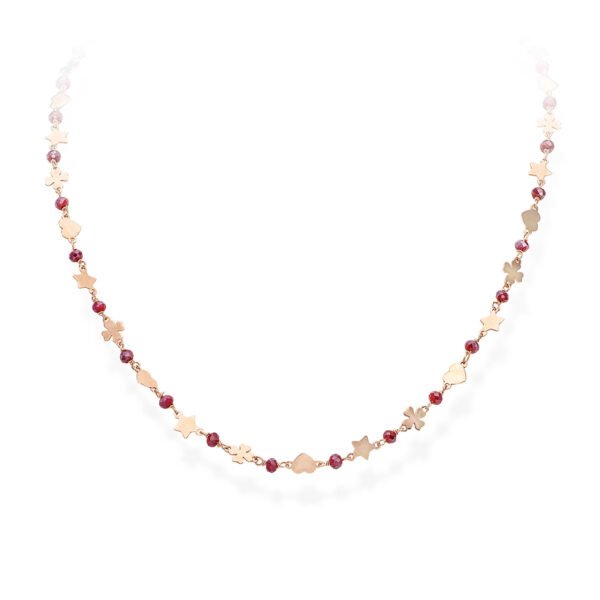 Collana Donna Amen In Argento 925 Con Cristalli E Ciondoli 3 - Verre Gioielli Collana Donna Amen In Argento 925 Con Cristalli E Ciondoli