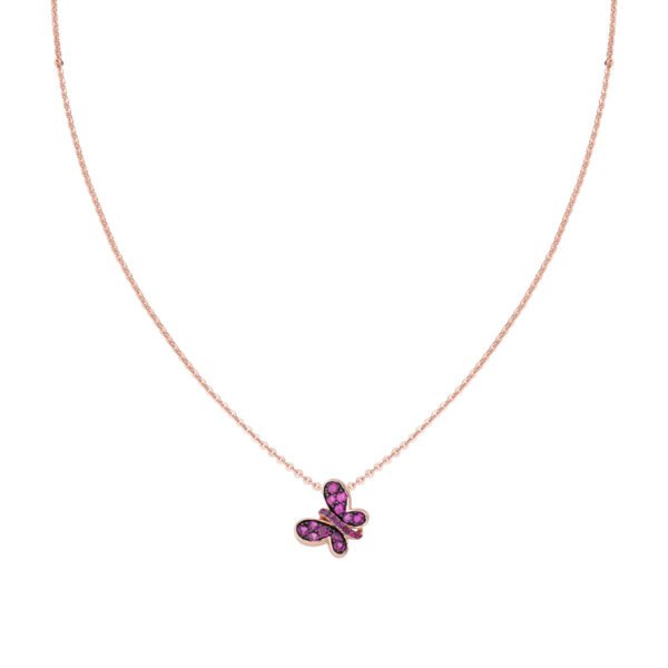 Collana Donna Amen In Argento 925 E Farfalla Con Zirconi