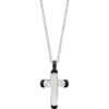 Collana Uomo Bliss Con Pendente A Croce E Zirconi Bianchi 2 - Verre Gioielli Collana Uomo Bliss Con Pendente A Croce E Zirconi Bianchi