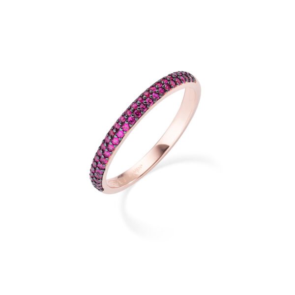 Anello Donna Amen In Argento 925 Rosè E Zirconi Rubino