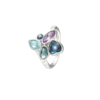 Anello Donna Stroili In Metallo Rodiato Con Cristalli E Pietre Di Colore