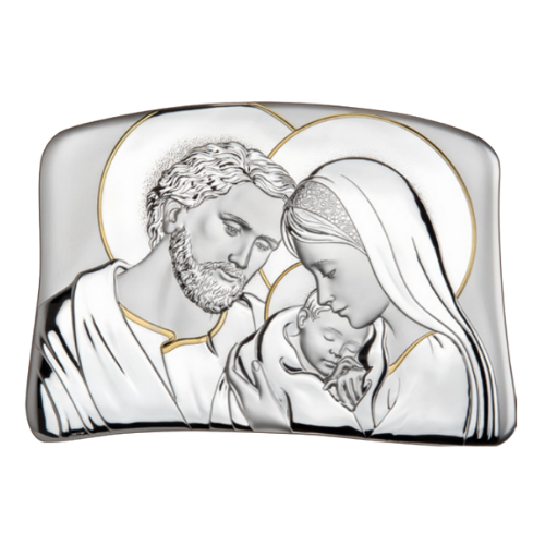 Sacra Famiglia Atelier In Argento 925 Con Dettagli Dorati 3 - Verre Gioielli Sacra Famiglia Atelier In Argento 925 Con Dettagli Dorati