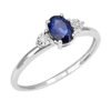 Anello Donna Bliss In oro Bianco 18 Kt Diamanti 0.02 Ct E Zaffiro 0.6 Ct 2 - Verre Gioielli Anello Donna Bliss In oro Bianco 18 Kt Diamanti 0.02 Ct E Zaffiro 0.6 Ct